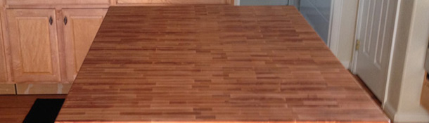 Order unfinished end grain butcher block countertops in a variety of wood species.