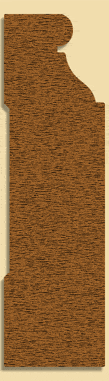 Wood Baseboard Moulding 256, 1-1/8" x 4"