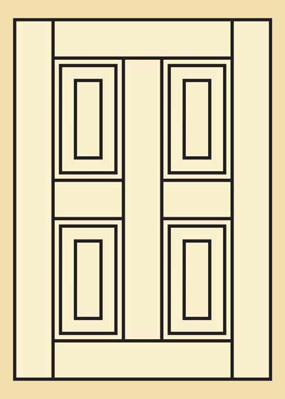 White Oak Prefinished Kitchen Cabinet Door - 503