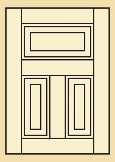 Quartersawn Red Oak Kitchen Cabinet Door - 502