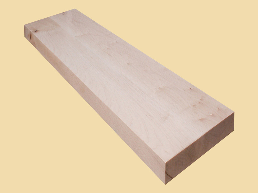 Hard Maple Extra Thick Stair Tread - Prefinished