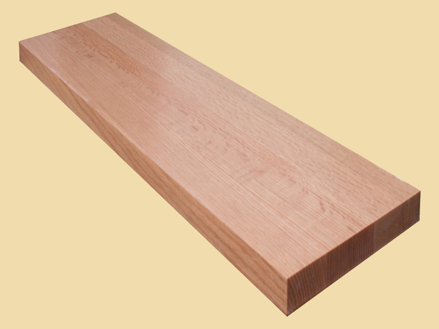 Quartersawn Red Oak Extra Thick Stair Tread - Prefinished