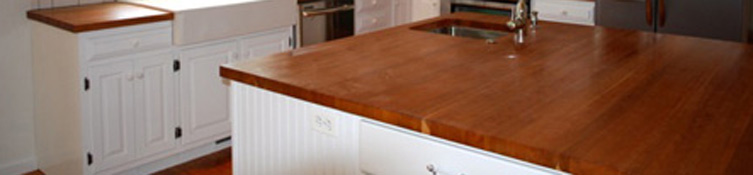 Prefinished American cherry wood countertops
