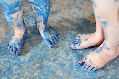 Paint on Feet and Floors