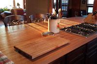 Hand Scraped White Oak Butcher Block Countertop