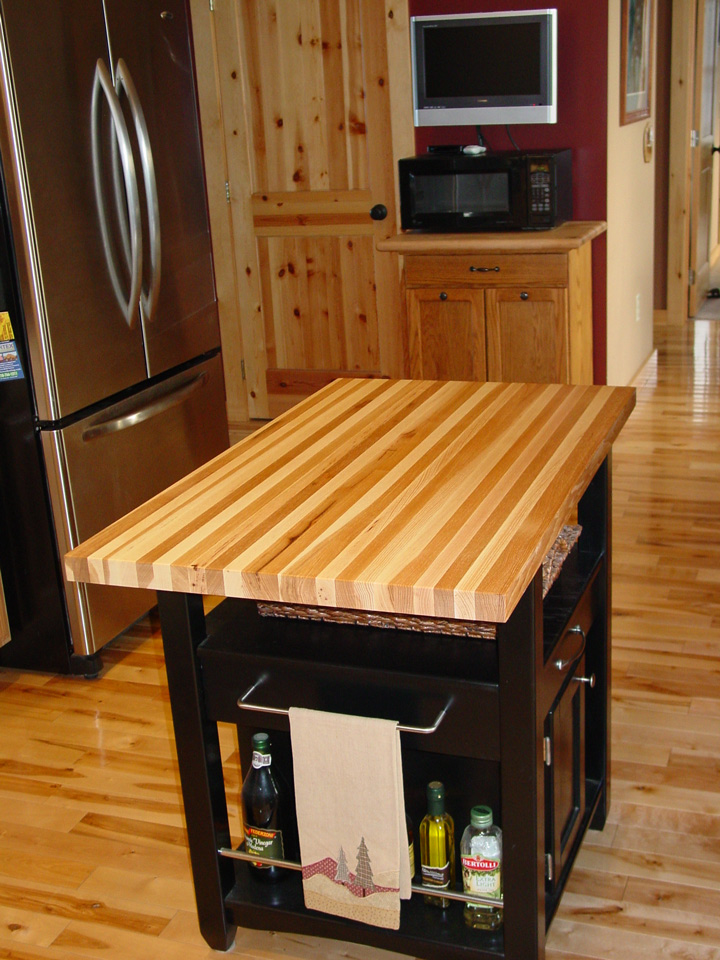 Marvelous Premade Butcher Block Tops Microwave In Pantry