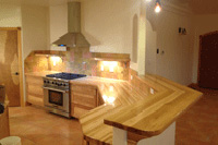 Hickory Plank and Butcher Block Countertops