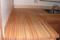 Maple butcher block countertop