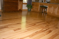 Prefinished character hickory hardwood flooring