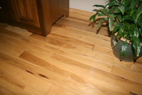 Prefinished character hickory hardwood flooring