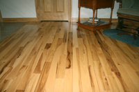 Prefinished character hickory hardwood flooring