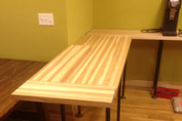 Prefinished Hickory Butcher Block Countertop