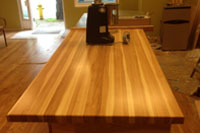 Prefinished Hickory Butcher Block Countertop