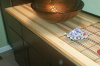 Prefinished Hickory Butcher Block Countertop