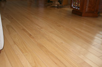 Prefinished hickory hardwood flooring