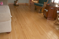 Prefinished hickory hardwood flooring