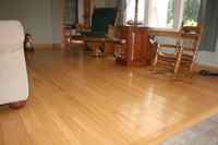 Prefinished hickory hardwood flooring