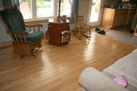 Prefinished hickory hardwood flooring