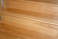 Prefinished hickory stair tread