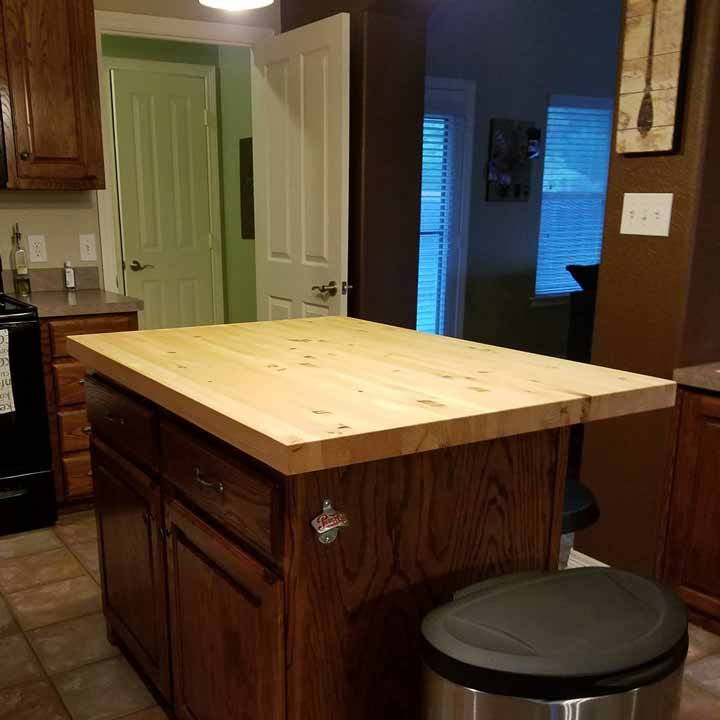 Custom Size Hickory Butcher Block Countertop - Quote and Order Online -  Country Mouldings