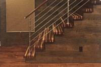 Prefinished Sappy Walnut Butcher Block Style Stair Tread