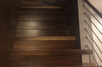 Prefinished Sappy Walnut Butcher Block Style Stair Tread