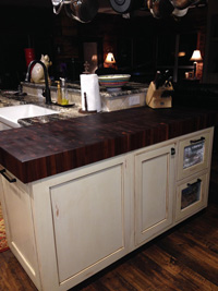 Prefinished Walnut End Grain Butcher Block Countertop