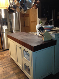 Prefinished Walnut End Grain Butcher Block Countertop