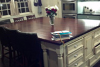 Prestained Brazilian Cherry Butcher Block countertop