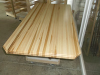 Prefinished Hickory Butcher Block Countertop