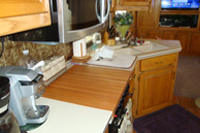 Red oak butcher block countertop