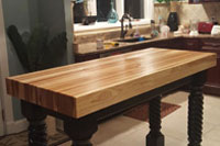 Hickory Butcher Block Countertop