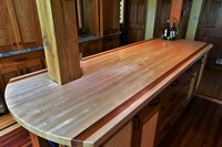 Maple and American Cherry Two Strip Butcher Block Countertop