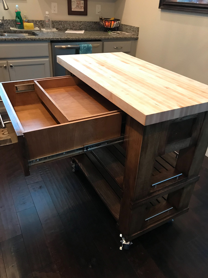 Unfinished outlet butcher block