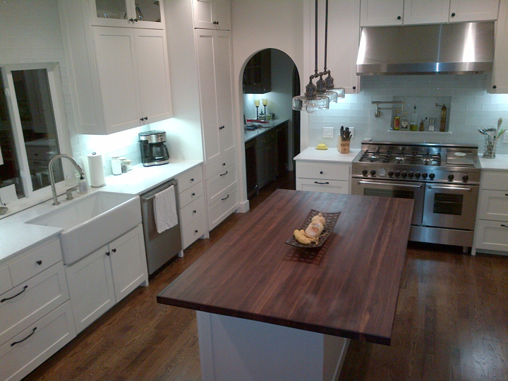 American Walnut Butcher Block Island 6ft.