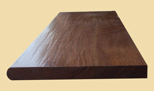 Brazilian Cherry Hand Scraped Wood Stair Treads