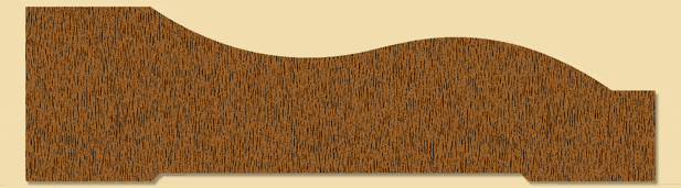 Wood Casing Moulding 1116, 1-3/8" x 5"