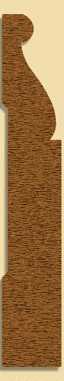 Wood Baseboard Moulding 216, 5/8" x 4"