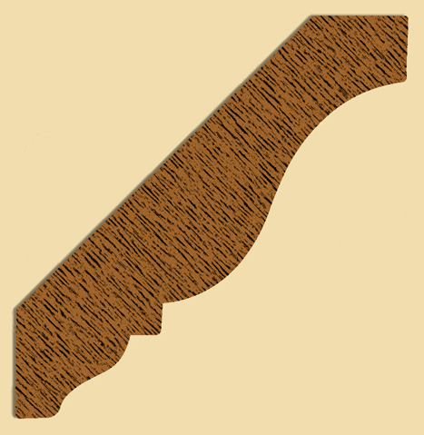 Wood Crown Moulding 325, 3/4" x 3-1/2"