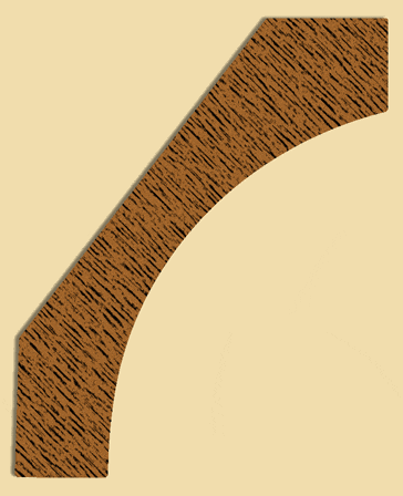 Wood Crown Moulding 362, 3/4" x 3"