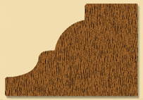 Wood Miscellaneous Profile Moulding 8134, 1-1/8" x 1-5/8"