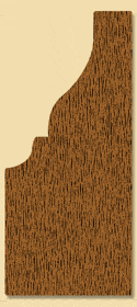 Wood Miscellaneous Profile Moulding 8210, 2-1/4" x 1"