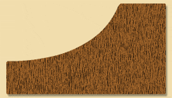 Wood Miscellaneous Profile Moulding 848, 1-1/8" x 2"