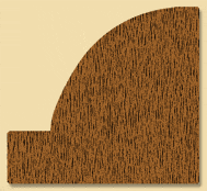 Wood Miscellaneous Profile Moulding 861, 1-3/8" x 1-1/2"