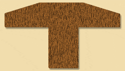 Wood Miscellaneous Profile Moulding 889, 1-1/8" x 2"