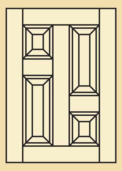 White Oak Prefinished Kitchen Cabinet Door - 501