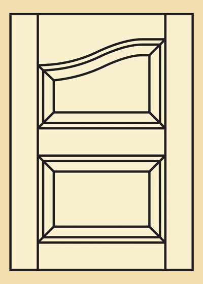 Hickory Kitchen Cabinet Door - 404L