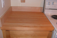 Maple butcher block countertop