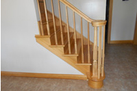 Prefinished hickory stair tread
