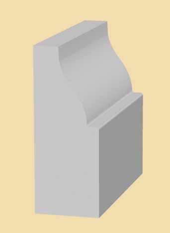 Poly-Ash Back Band Moulding 420, 7/16" x 1-1/8"